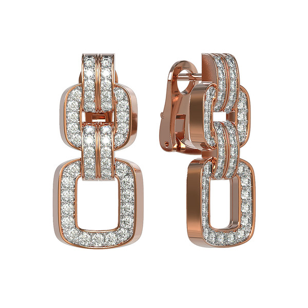 Серьги из золота c бриллиантами