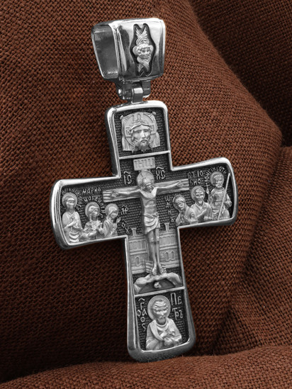 Крест из белого золота