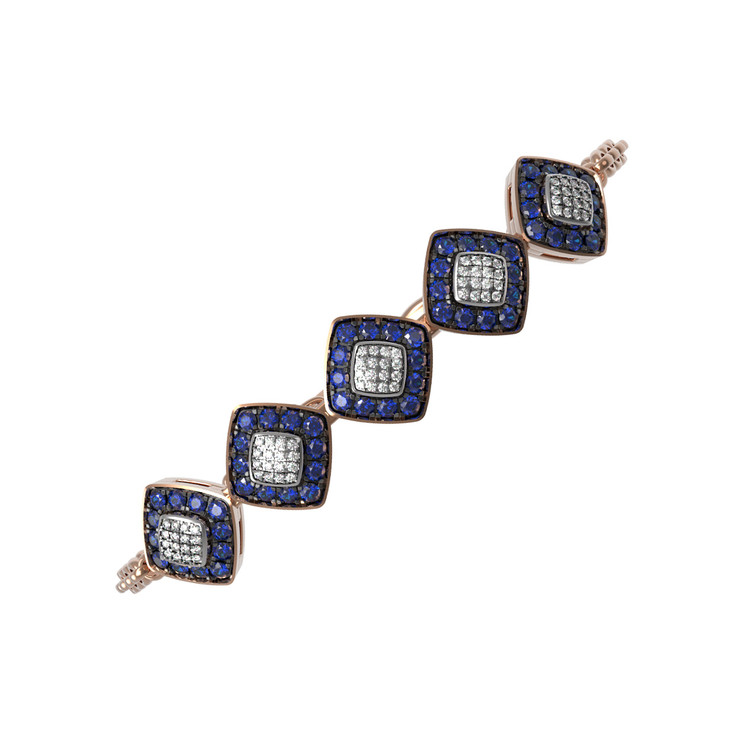 Браслет из золота c бриллиантами и сапфиром