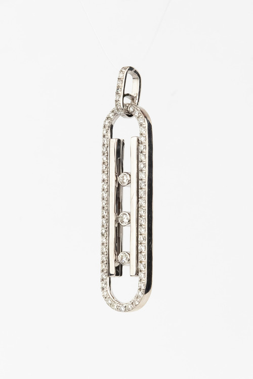 Подвеска из белого золота c бриллиантами