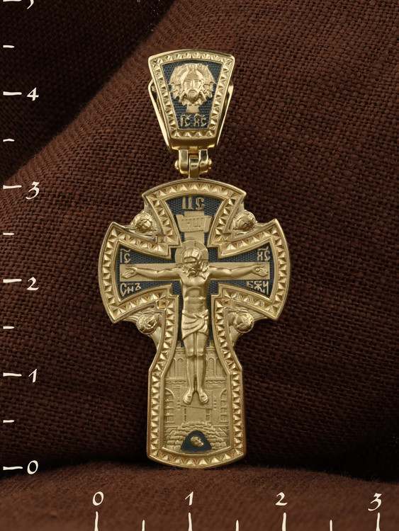 Крест из лимонного золота