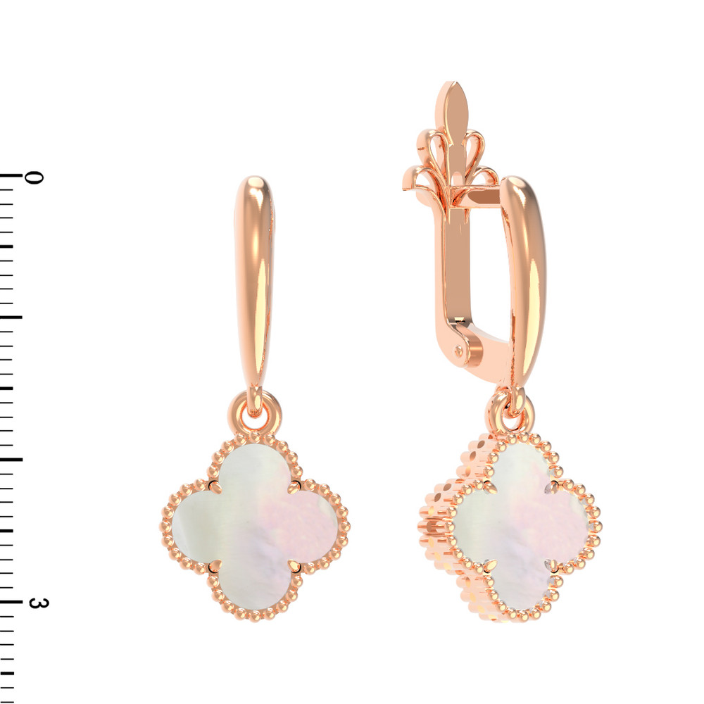 Серьги из золота c перламутром