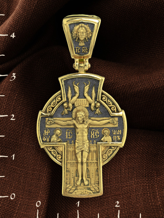 Крест из лимонного золота