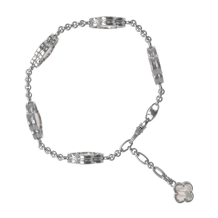 Браслет из белого золота c перламутром