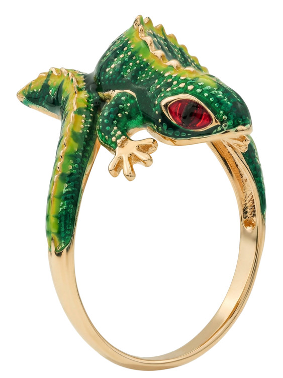 Кольцо из золота c эмаль