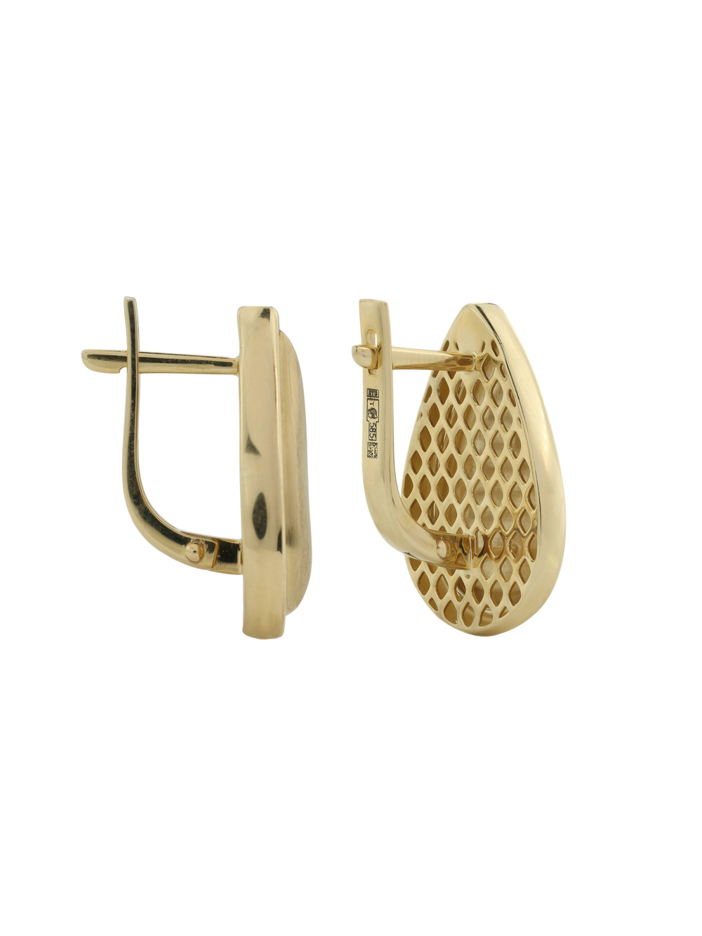 Серьги из лимонного золота