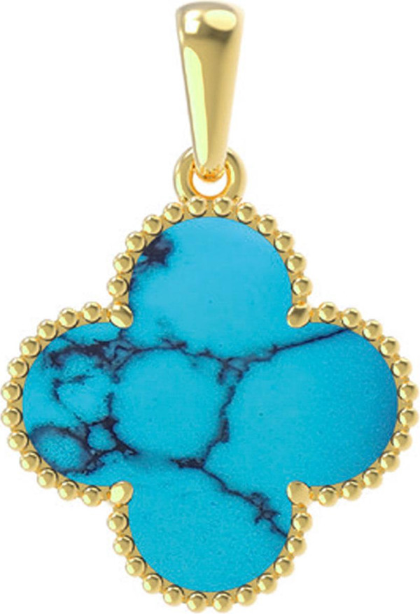Подвеска из лимонного золота c бирюзой