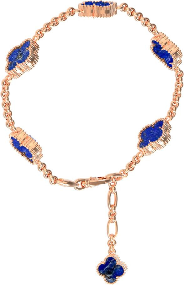 Браслет из золота c лазуритом