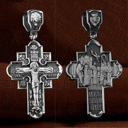 Крест из белого золота