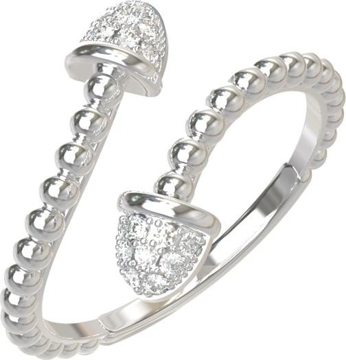 Кольцо из белого золота c бриллиантами