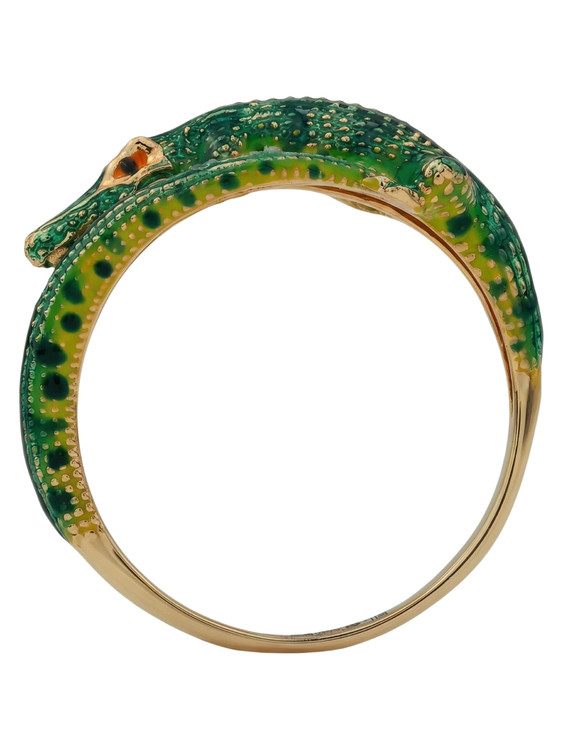 Кольцо из золота c эмаль