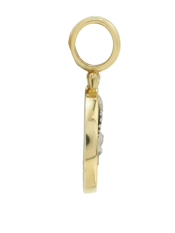 Подвеска из лимонного золота c эмаль