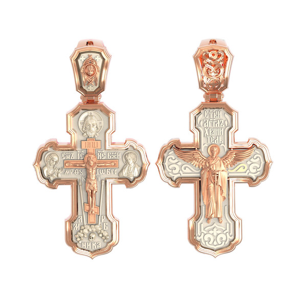 Крест из золота c бивнем мамонта