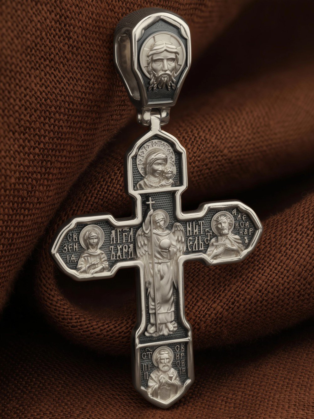 Крест из белого золота