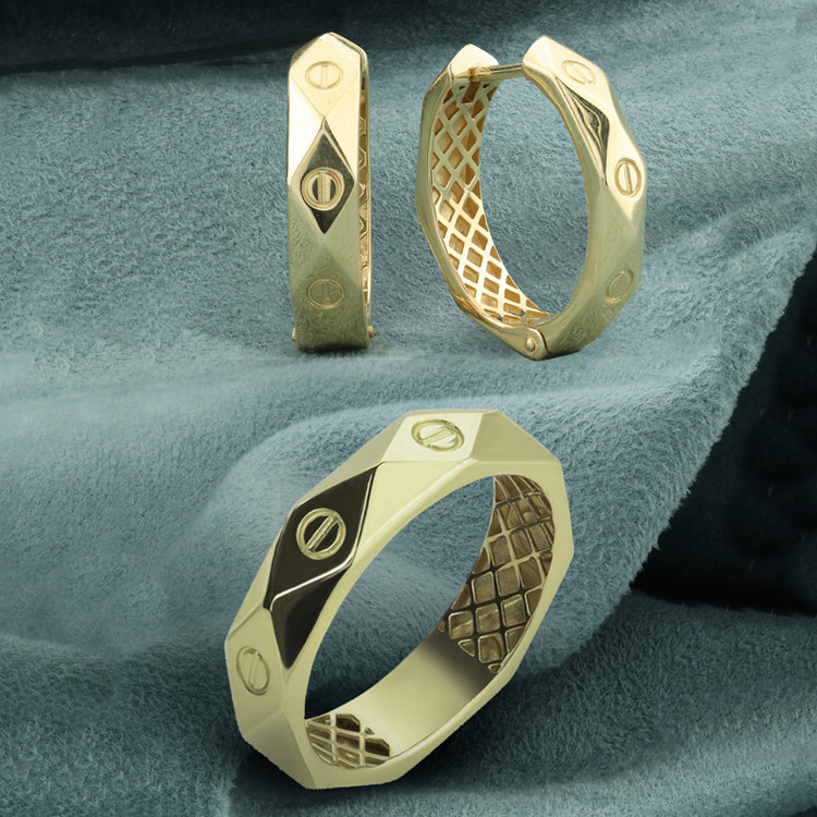 Кольцо из лимонного золота