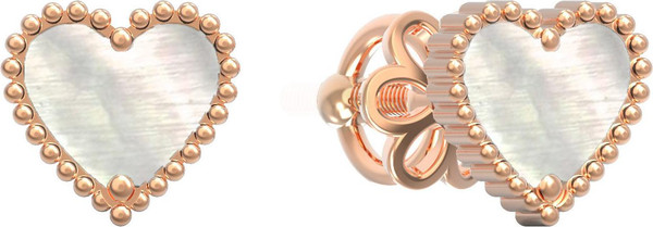 Серьги из золота c перламутром