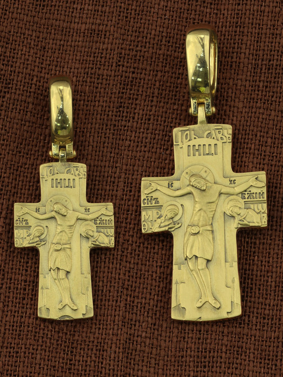 Крест из лимонного золота