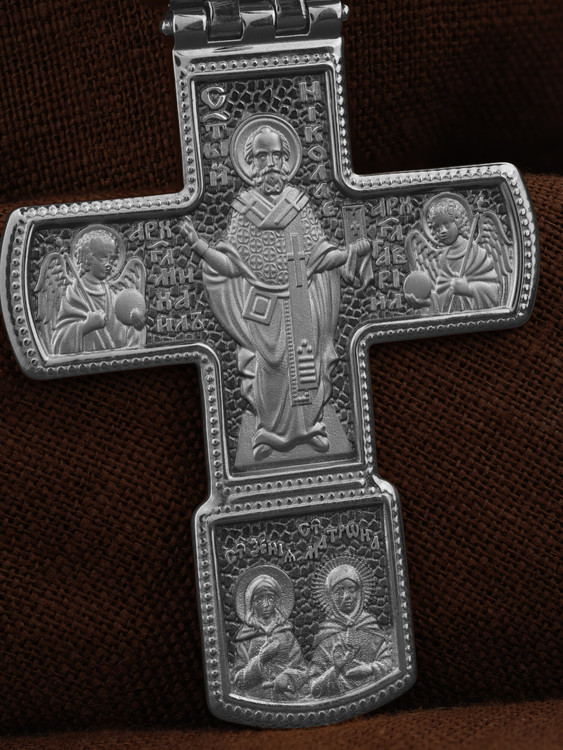 Крест из белого золота