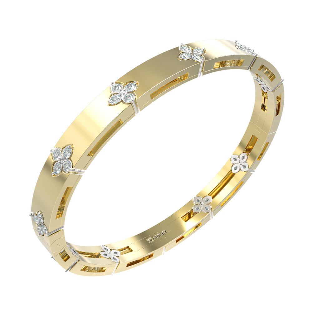 Браслет из лимонного золота c бриллиантами