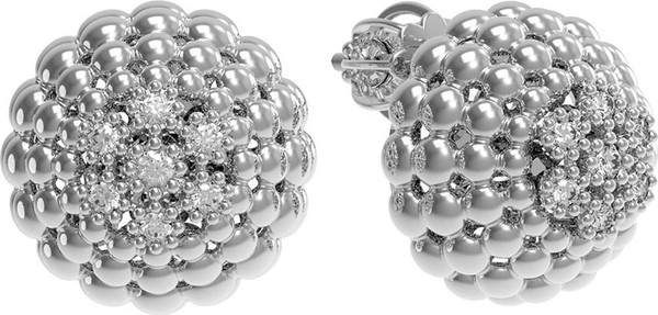 Серьги из белого золота c бриллиантами