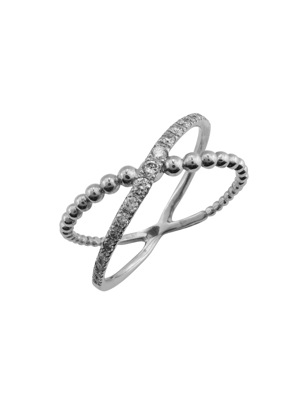 Кольцо из белого золота c бриллиантами