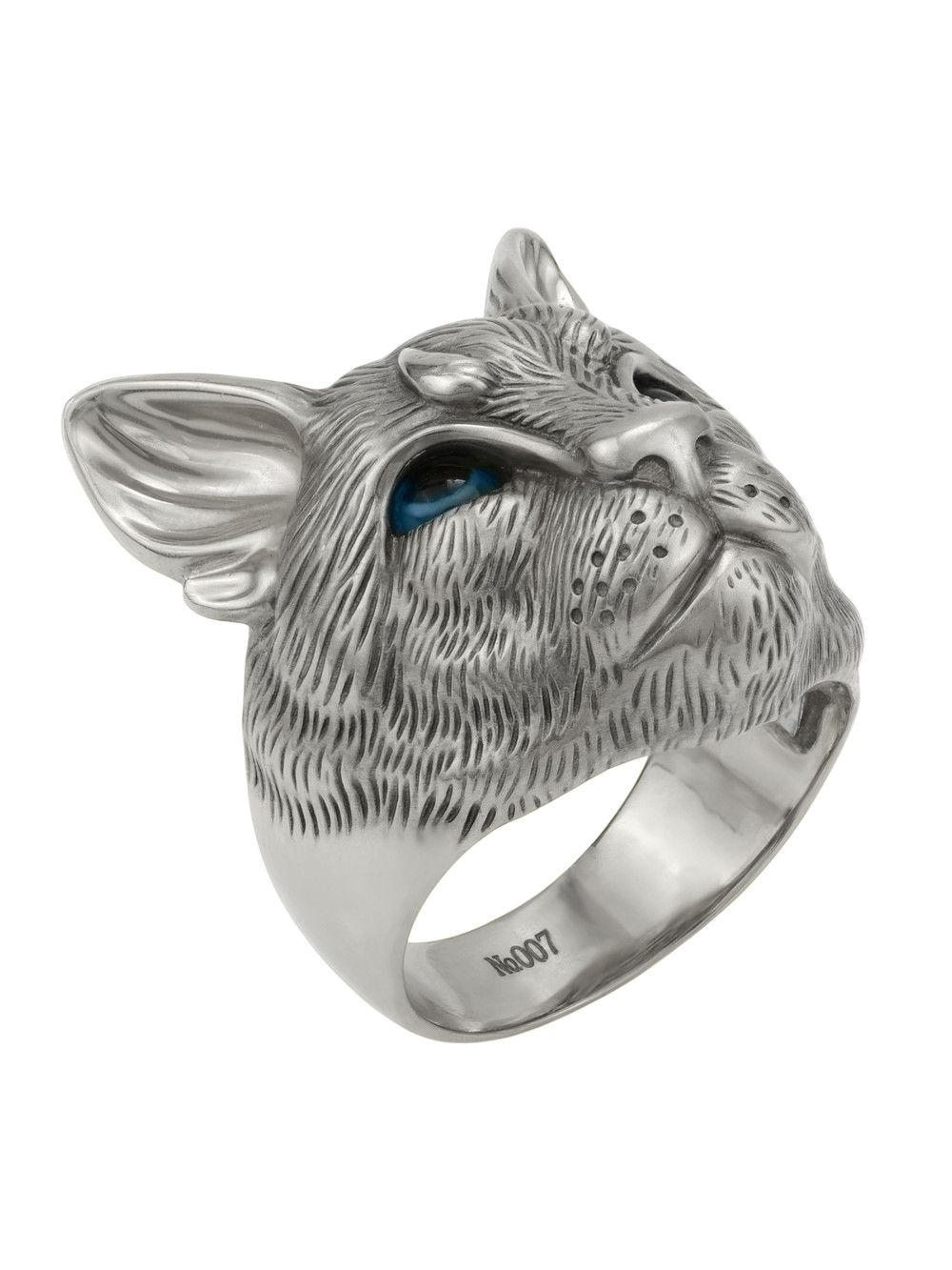 Кольцо из белого золота c эмаль