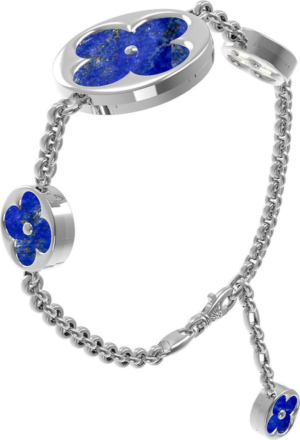 Браслет из белого золота c лазуритом и перламутром