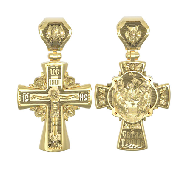 Крест из лимонного золота