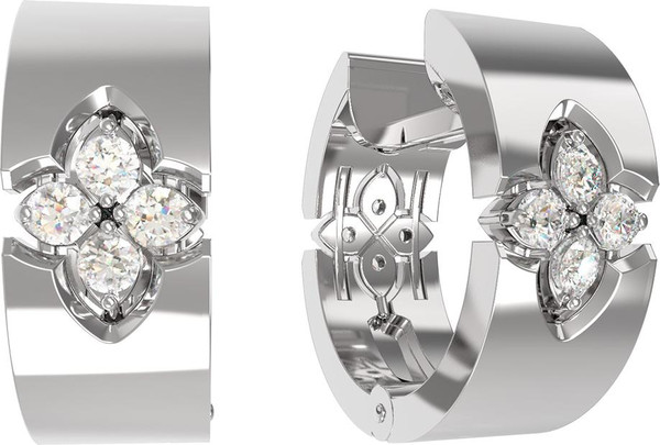 Серьги из белого золота c бриллиантами