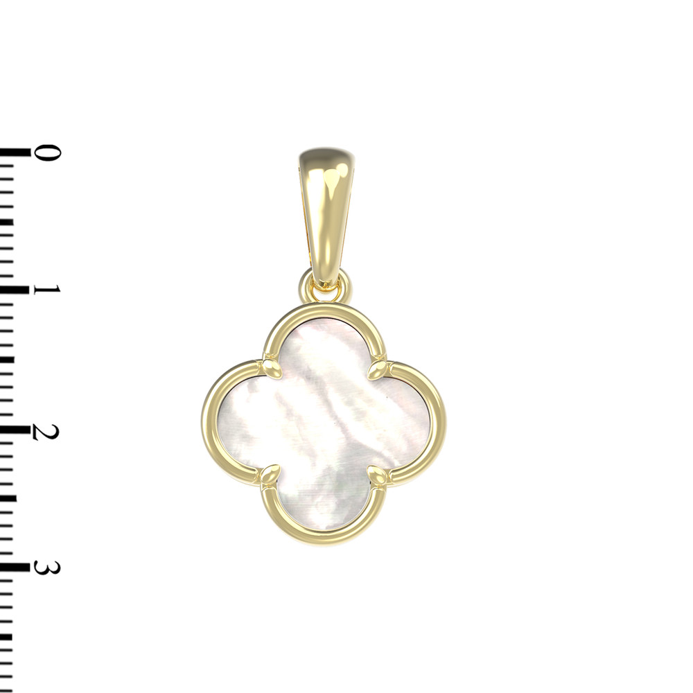 Подвеска из лимонного золота c перламутром
