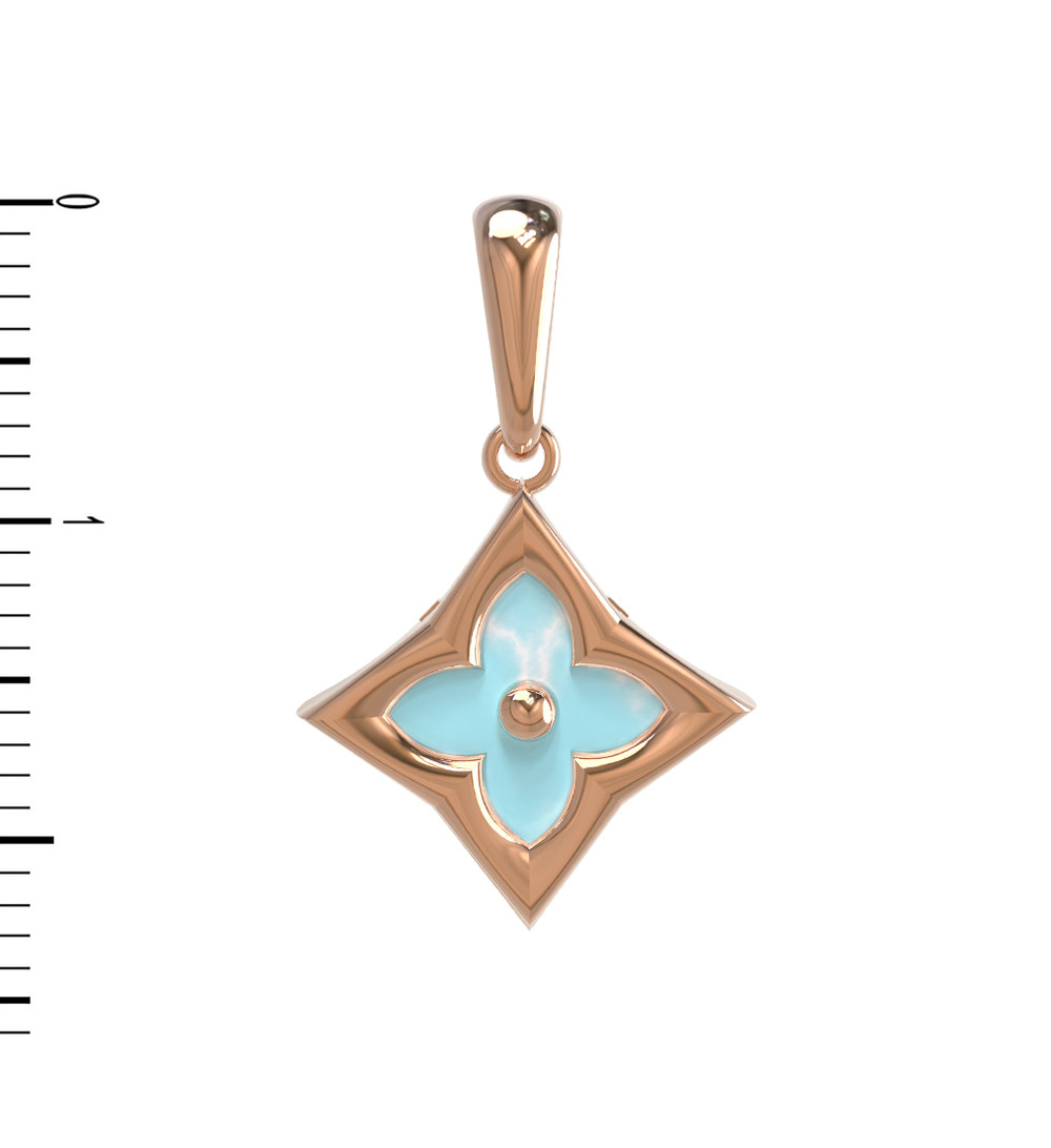 Подвеска из золота c бирюзой