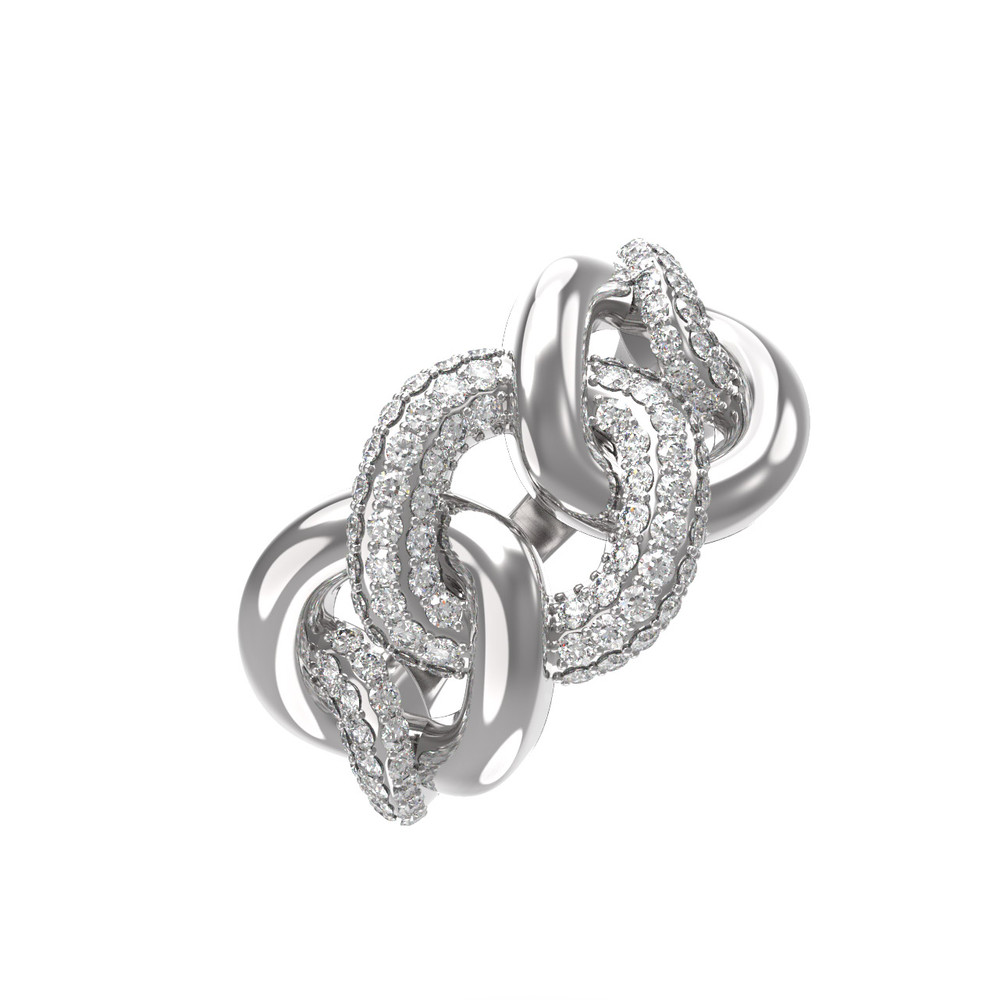 Кольцо из белого золота c бриллиантами