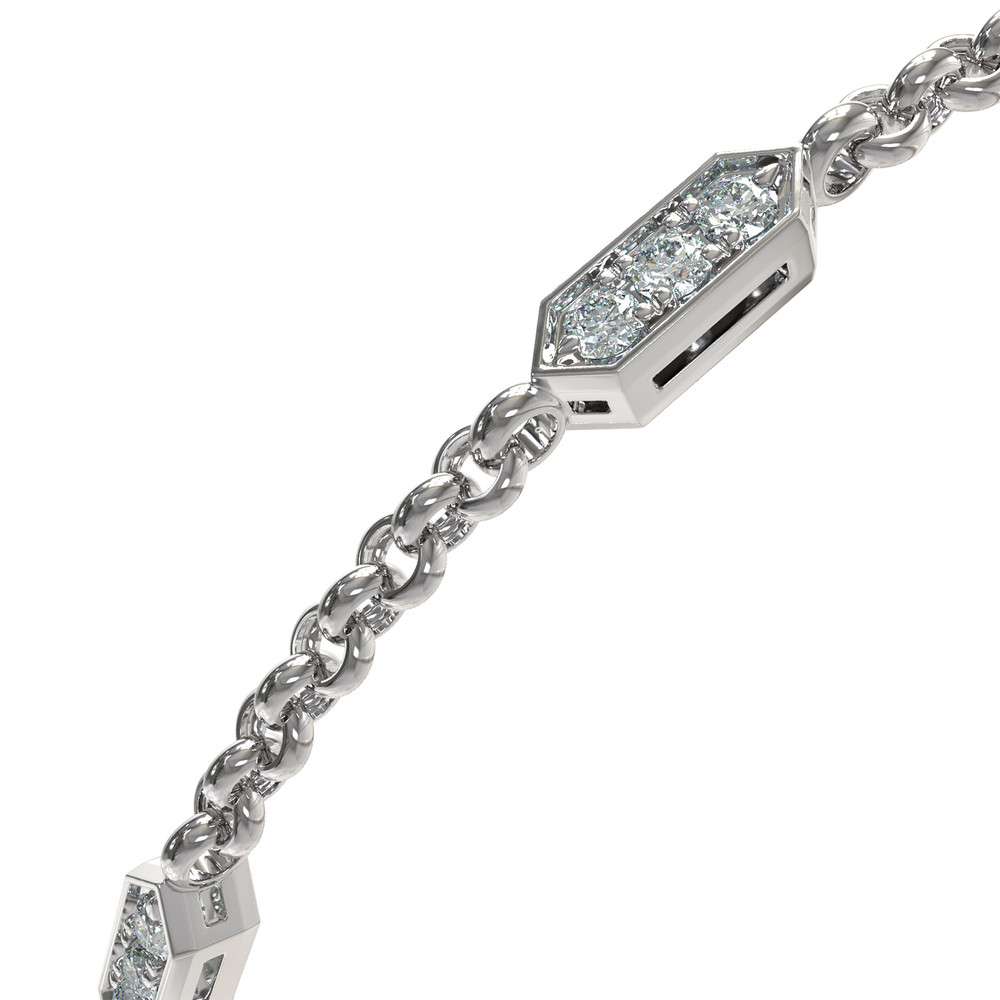 Браслет из белого золота c бриллиантами