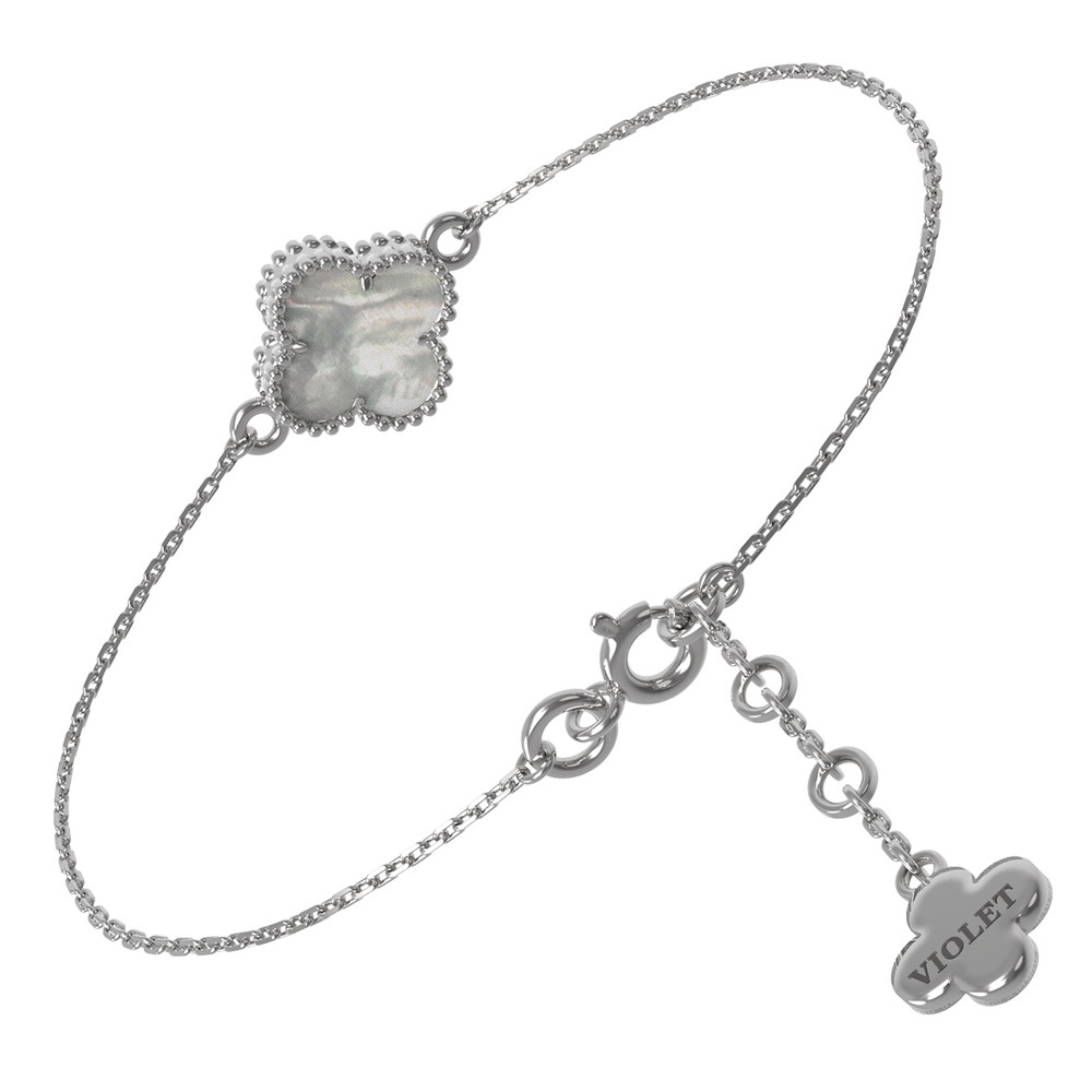 Браслет из белого золота c перламутром