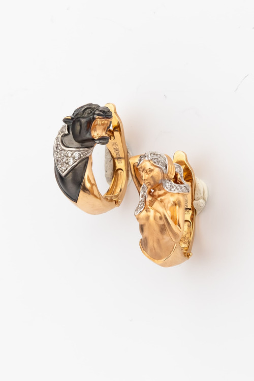 Серьги из золота c фианитом