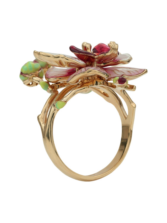 Кольцо из золота c эмаль