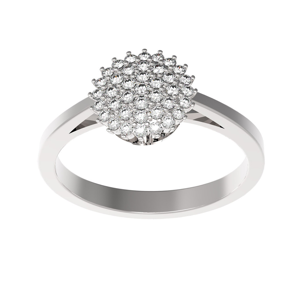 Кольцо из белого золота c бриллиантами