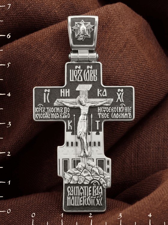 Крест из белого золота