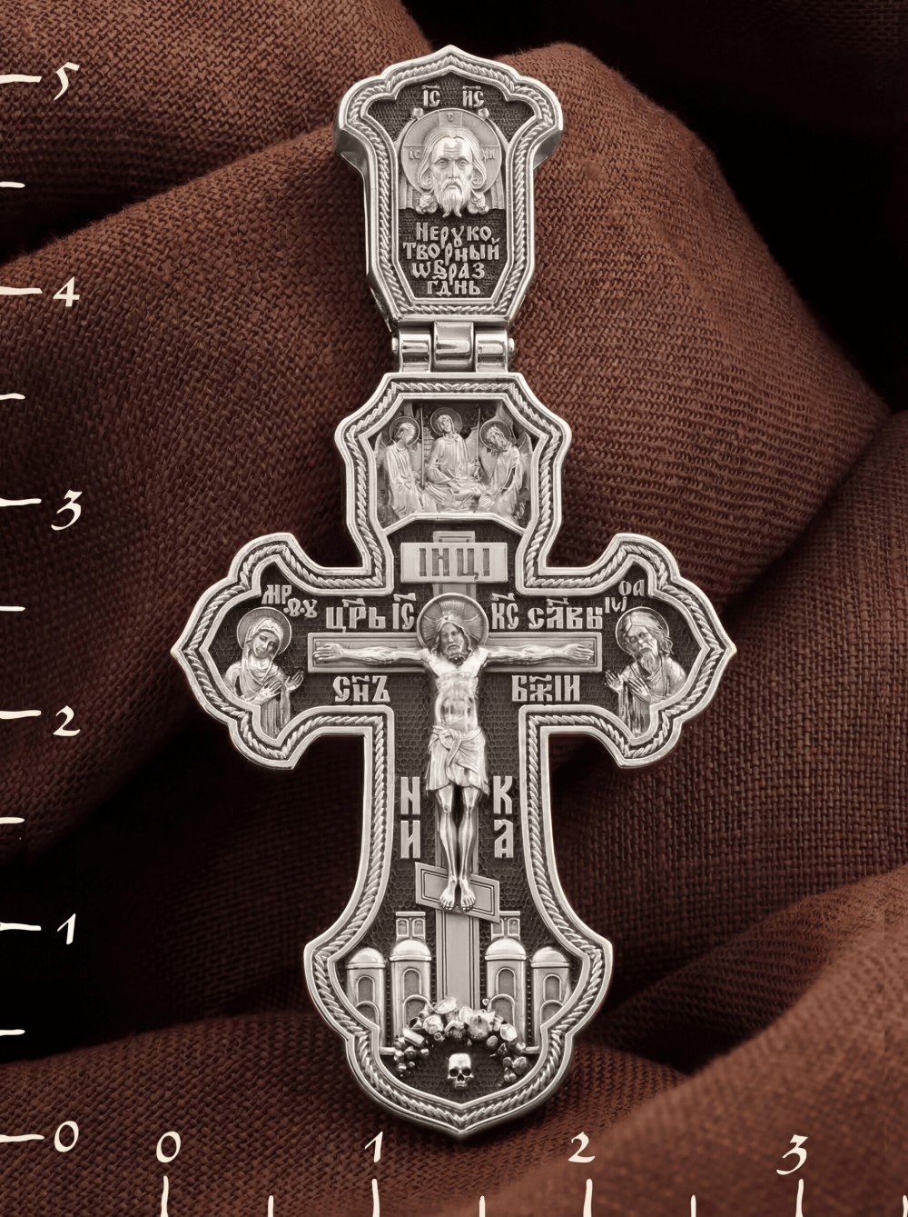 Крест из белого золота