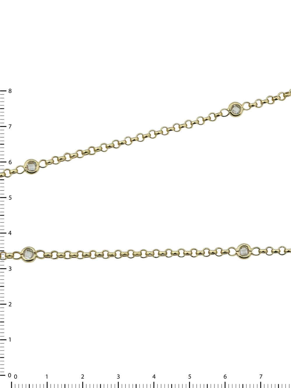 Цепь из лимонного золота c фианитом