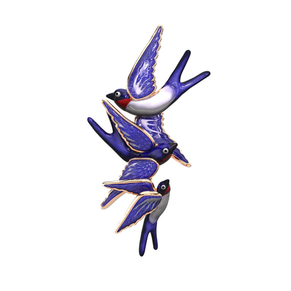 Брошь из золота c эмалью