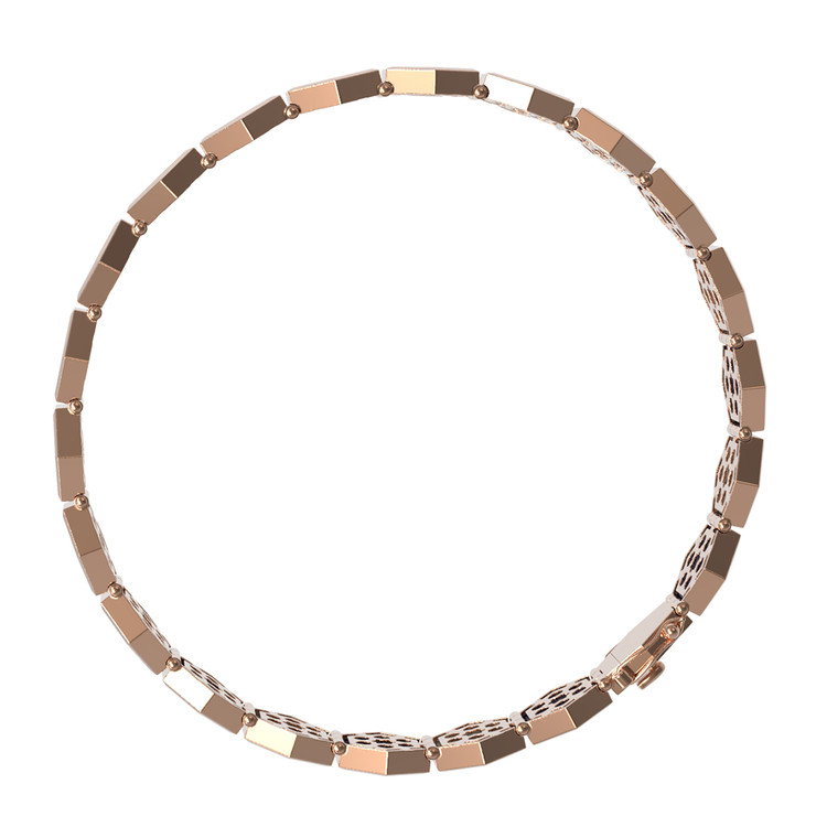 Браслет из золота c ониксом и перламутром