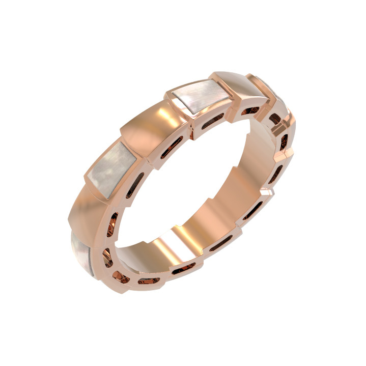 Кольцо из золота c перламутром