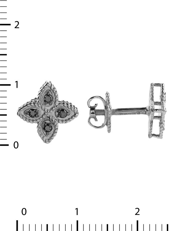 Серьги из белого золота c бриллиантами