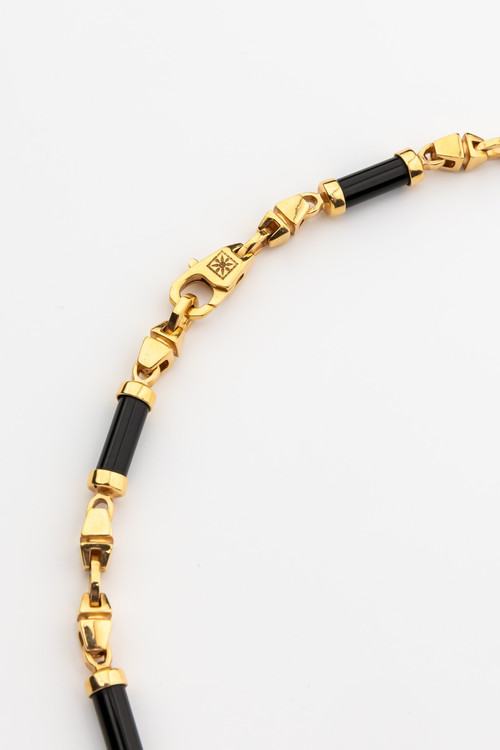 Цепь из золота c ониксом