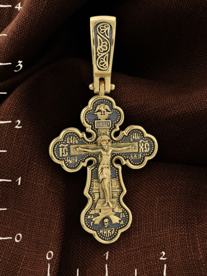 Крест из лимонного золота