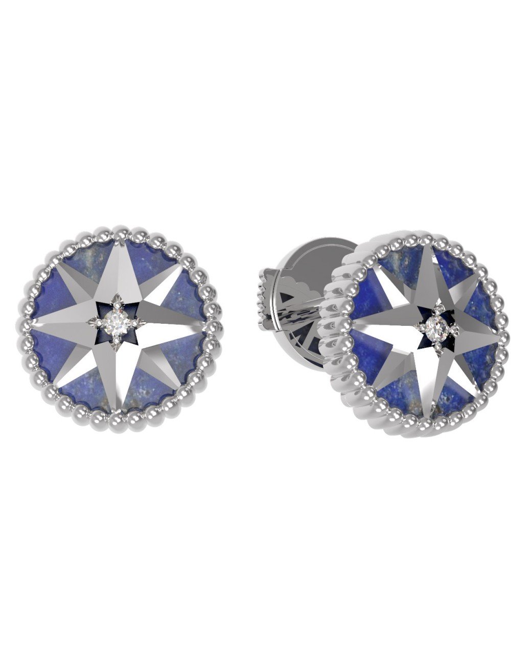 Серьги из белого золота 585 пробы