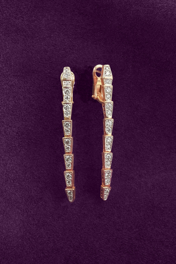 Серьги из золота c бриллиантами