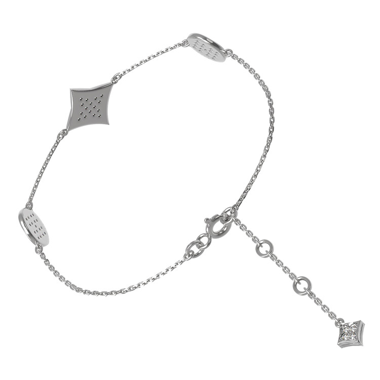 Браслет из белого золота c бриллиантами