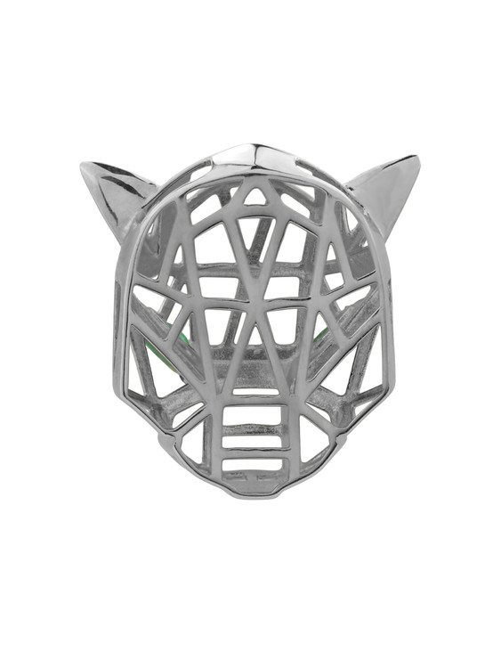 Подвеска из белого золота c изумрудом